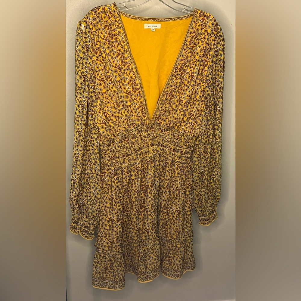 Yellow Long Sleeve Dress